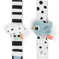 Bracelet hochet lot de 2 Happy clouds Bleu|Done by Deer Online