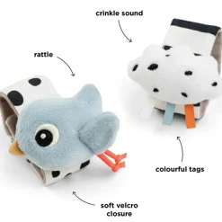 Bracelet hochet lot de 2 Happy clouds Bleu|Done by Deer Online