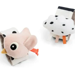 Bracelet hochet lot de 2 Happy clouds Rose|Done by Deer Discount