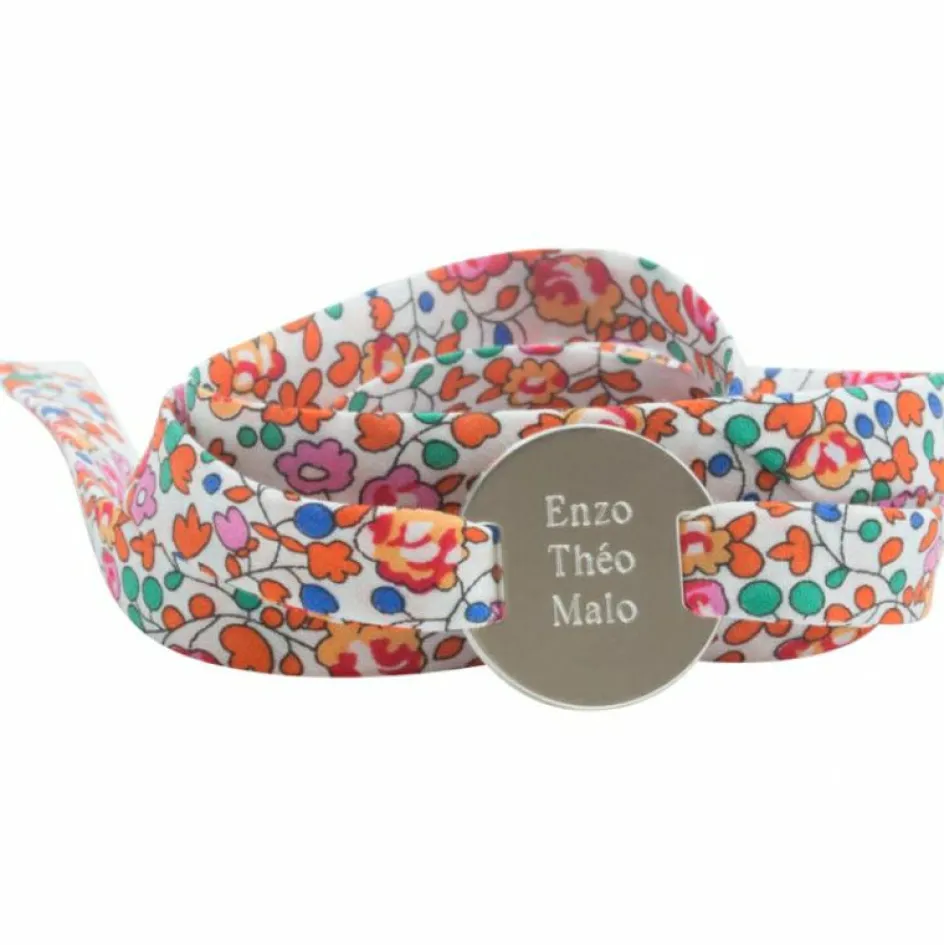 Bracelet Liberty ruban maman family personnalisable (argent 925°)|Petits trésors Discount