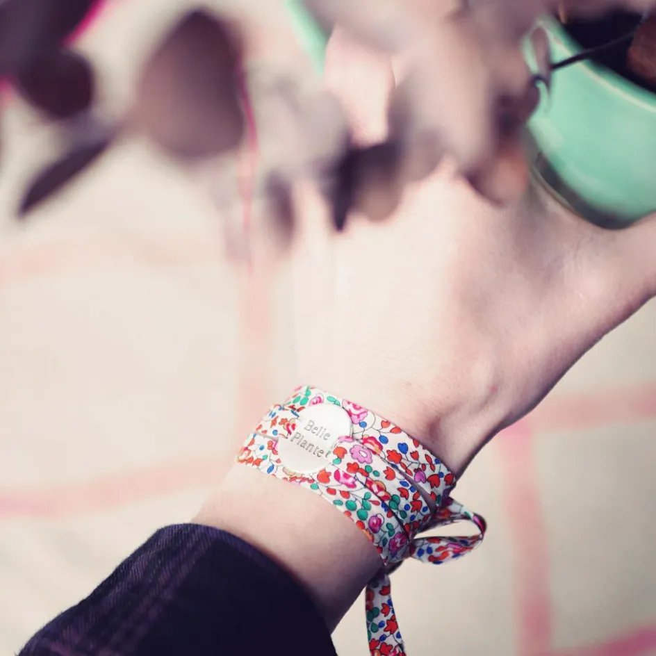 Bracelet Liberty ruban maman family personnalisable (argent 925°)|Petits trésors Discount