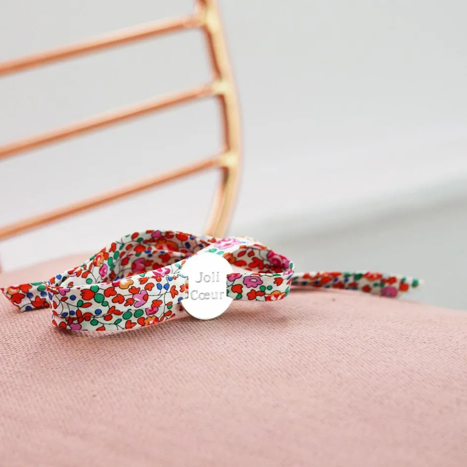Bracelet Liberty ruban maman family personnalisable (argent 925°)|Petits trésors Discount