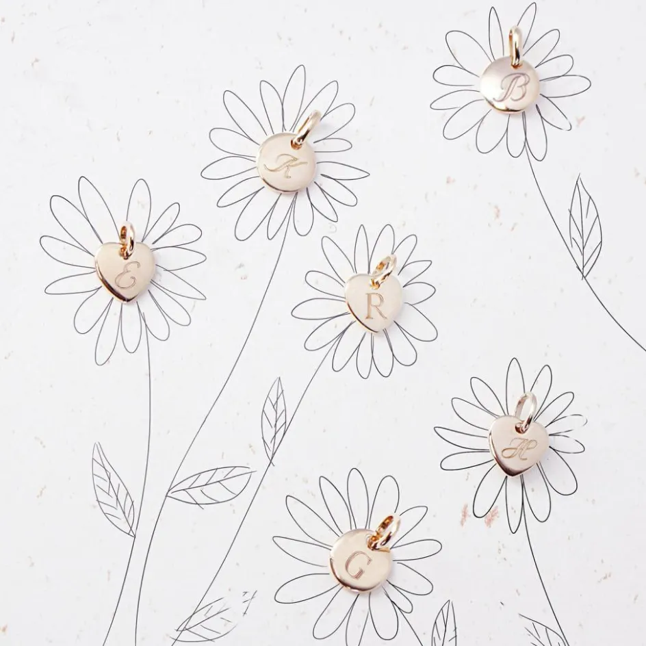 Bracelet médaille coeur chaîne perlée personnalisable (plaqué or)|Petits trésors New