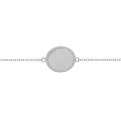 Bracelet médaille Madelaine (argent rhodié)|Mon Petit Poids Sale
