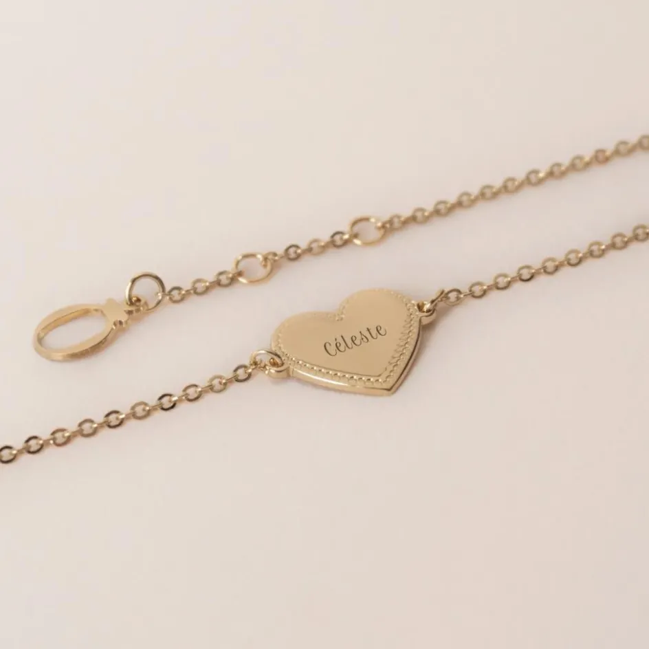 Bracelet médaille Simone (plaqué or jaune)|Mon Petit Poids New