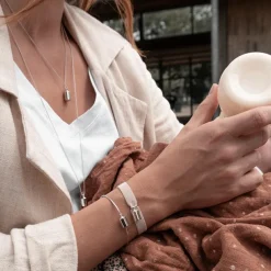 Bracelet en argent rhodié (personnalisable)|Mon Petit Poids Outlet