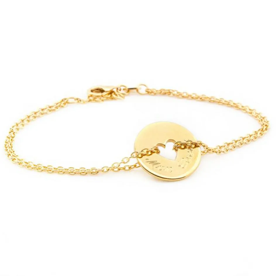 Bracelet Poème coeur (plaqué or jaune)|Petits trésors Outlet