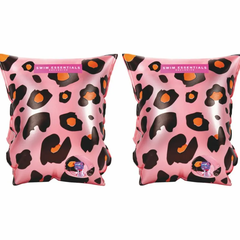 Discount Swim Essentials Brassards de natation Léopard rose et doré (2-6 ans)