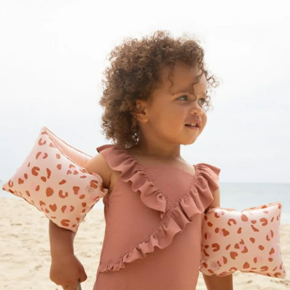 Brassards de natation Léopard vieux rose (0-2 ans)|Swim Essentials Hot
