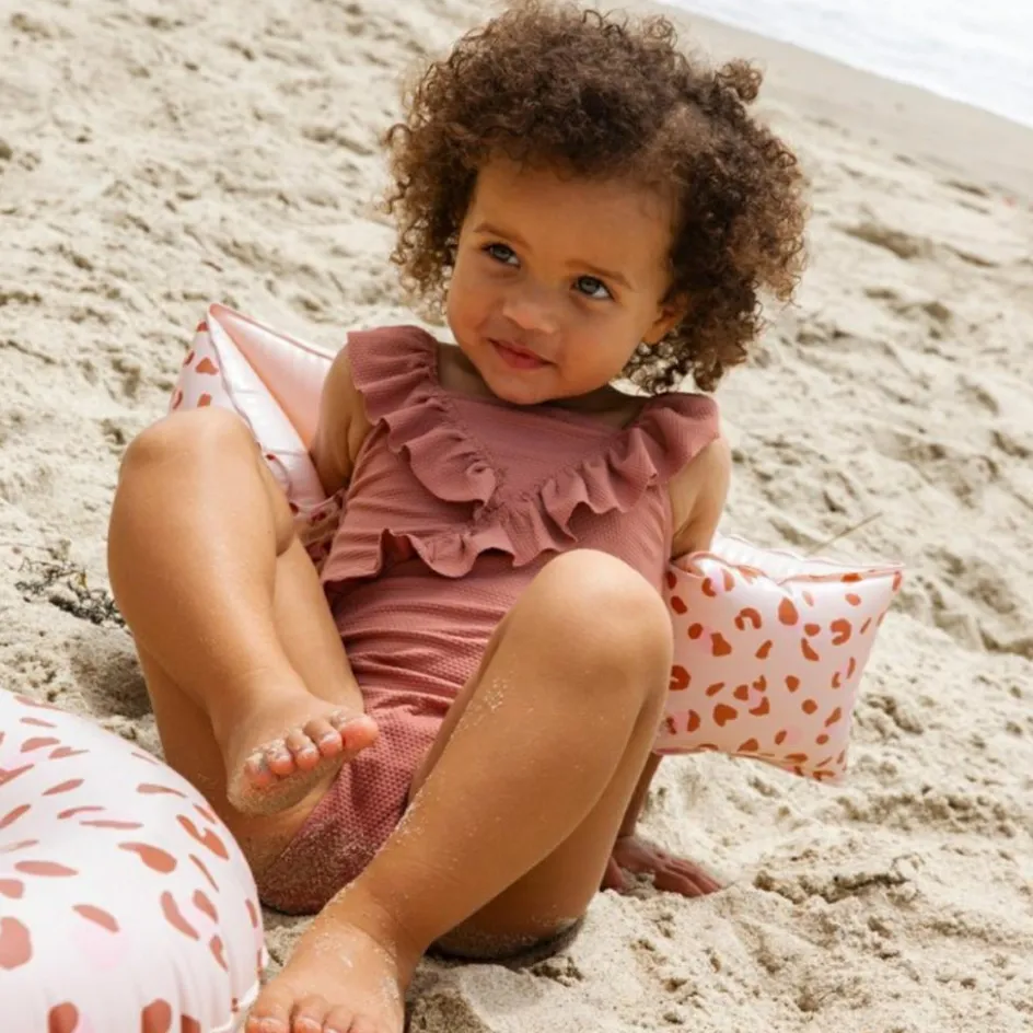 Brassards de natation Léopard vieux rose (0-2 ans)|Swim Essentials Hot