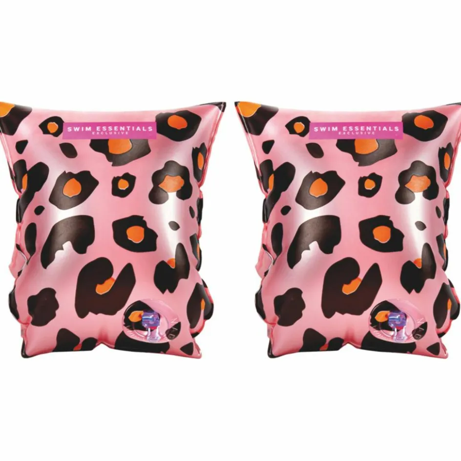 Brassards de natation Léopard rose et doré (0-2 ans)|Swim Essentials