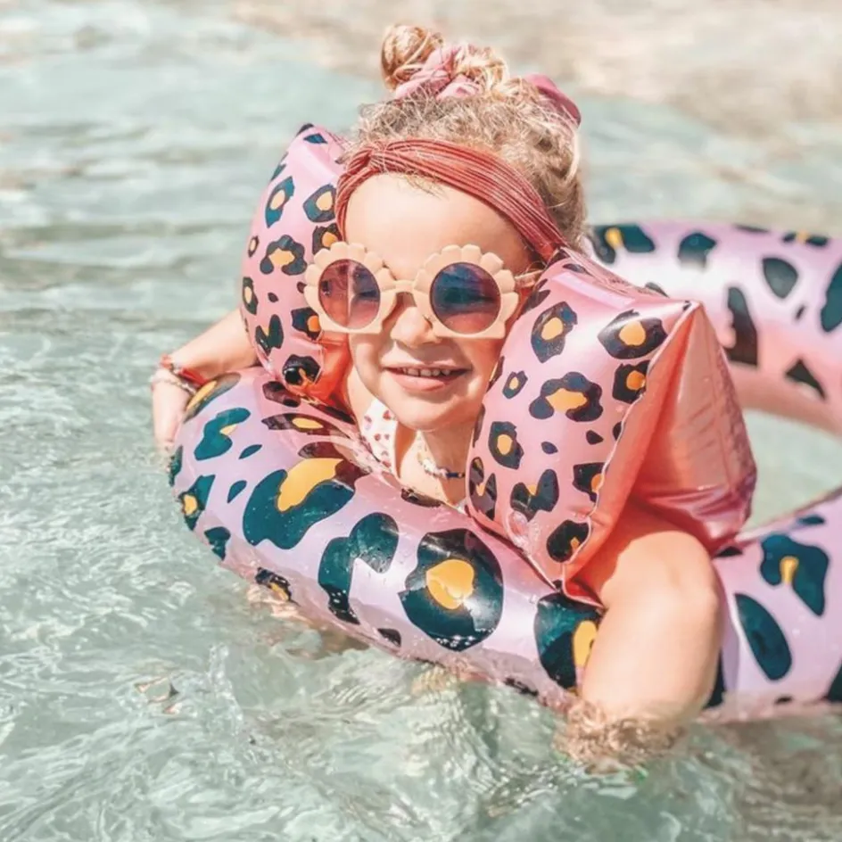 Brassards de natation Léopard rose et doré (0-2 ans)|Swim Essentials