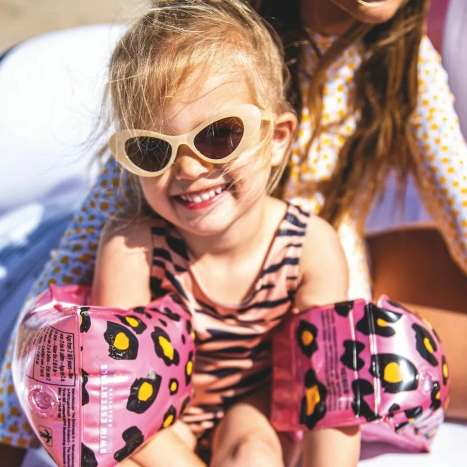 Brassards de natation Léopard rose et doré (0-2 ans)|Swim Essentials