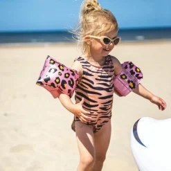 Brassards de natation Léopard rose et doré (0-2 ans)|Swim Essentials
