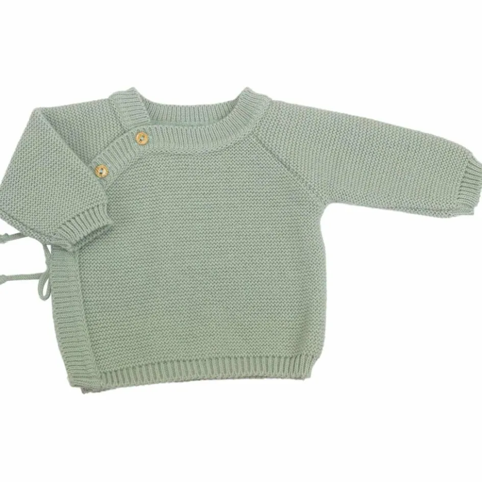 Sale Trois Kilos Sept Brassière en maille Vert Olive (0-1 mois)