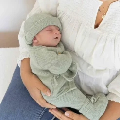 Sale Trois Kilos Sept Brassière en maille Vert Olive (0-1 mois)