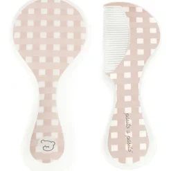 Outlet Pasito a pasito Brosse et peigne carrés Vichy rose