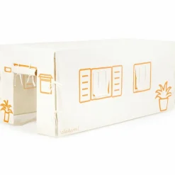 New Ratatam Cabane de table Maison Orange et Beige (90 x 200 cm)