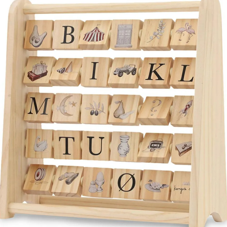 Cadre de cubes en bois abécédaire|Konges Slojd Online