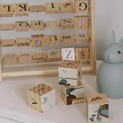 Cadre de cubes en bois abécédaire|Konges Slojd Online