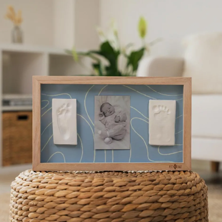 Sale Petit Artichaut Cadre photo 2 empreintes Blue Abstrait