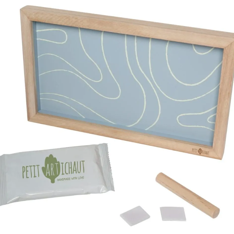 Sale Petit Artichaut Cadre photo 2 empreintes Blue Abstrait