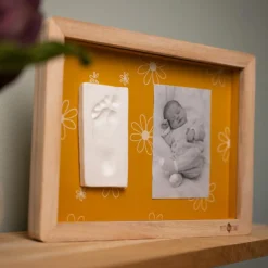 Cadre photo empreintes Classique Daisy Ochre|Petit Artichaut Sale