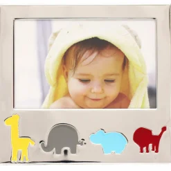 Cadre photo Safari personnalisable (métal argenté)|Daniel Crégut