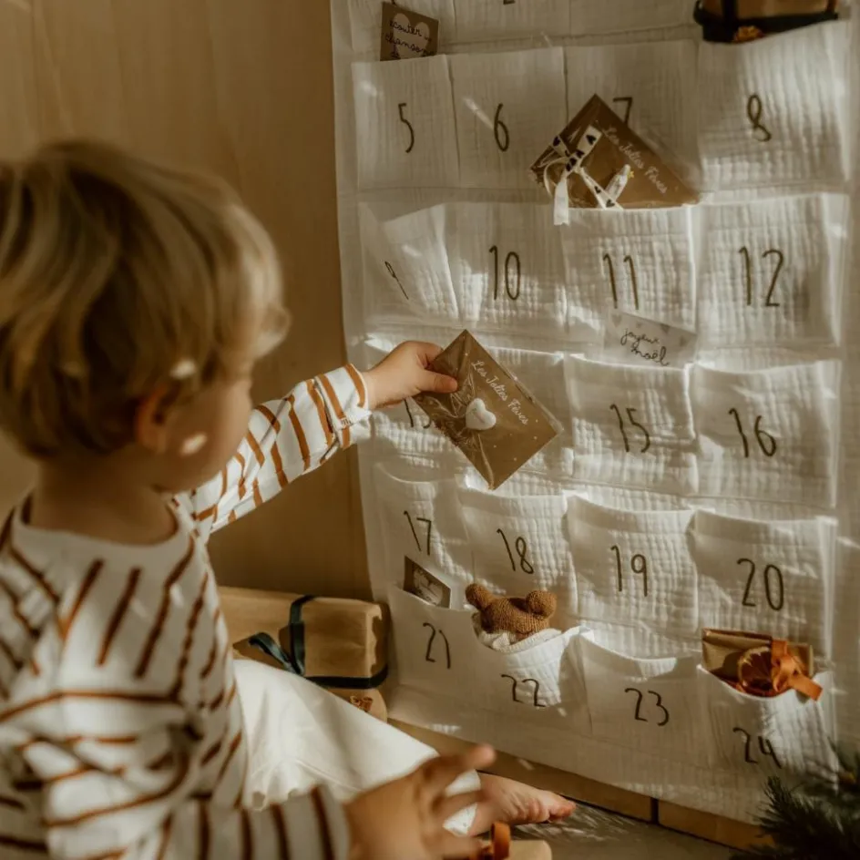 Best Atelier Wagram Calendrier de l'avent Gaze Ecru (personnalisable)