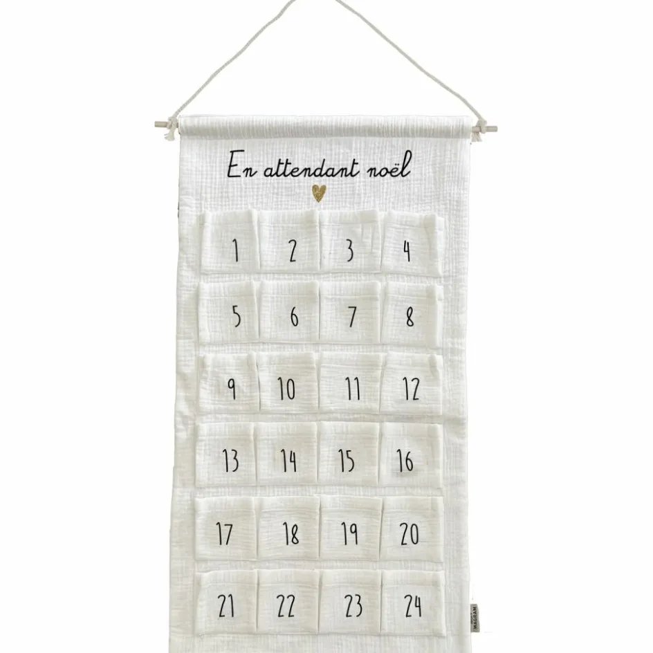 Best Atelier Wagram Calendrier de l'avent Gaze Ecru (personnalisable)