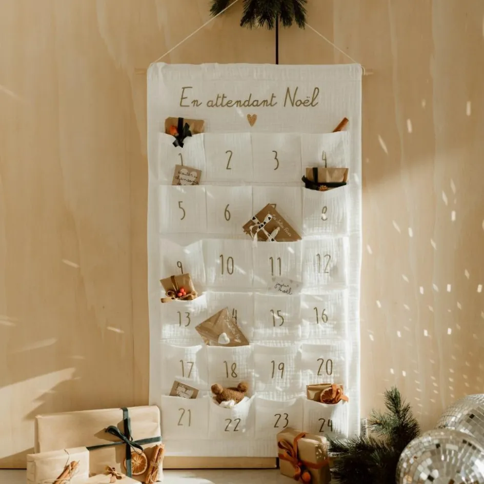 Best Atelier Wagram Calendrier de l'avent Gaze Ecru (personnalisable)