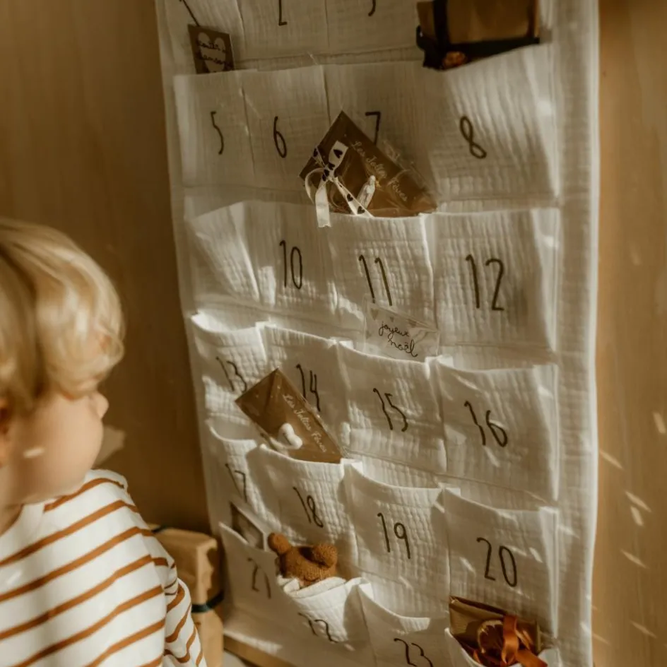 Best Atelier Wagram Calendrier de l'avent Gaze Ecru (personnalisable)