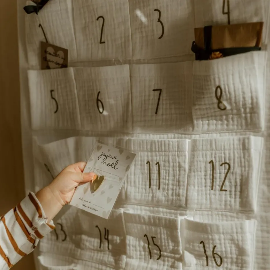 Best Atelier Wagram Calendrier de l'avent Gaze Ecru (personnalisable)
