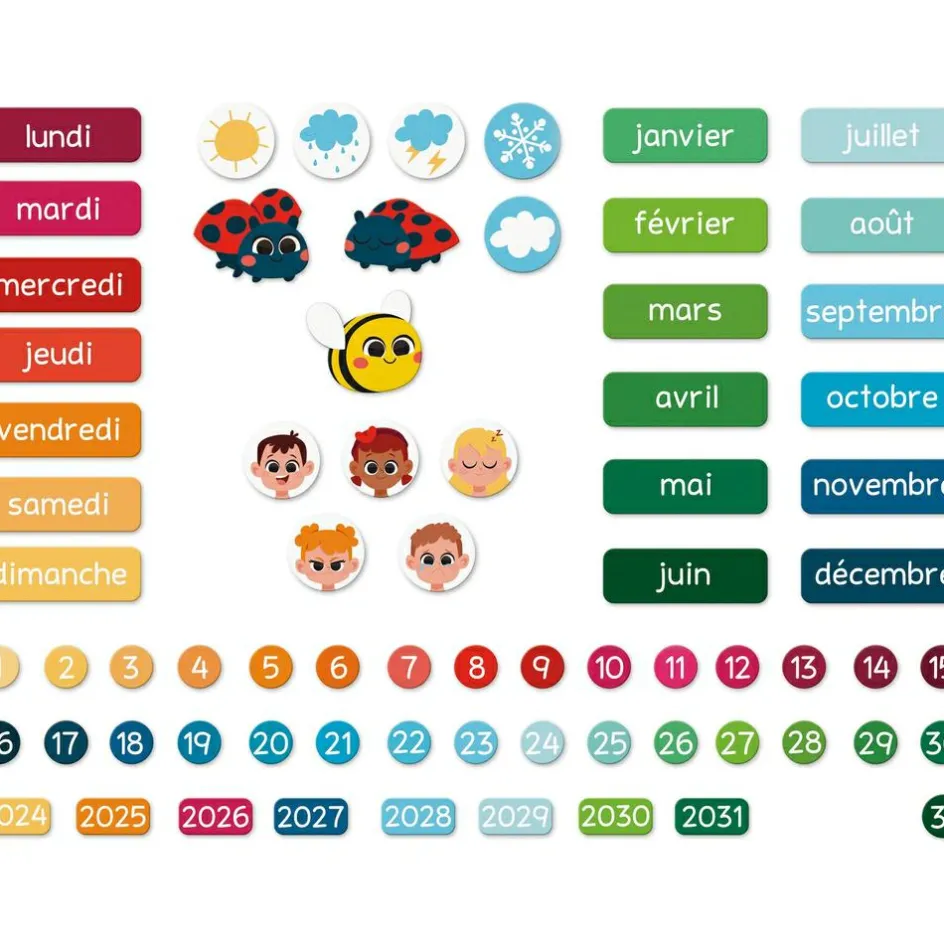 Clearance Janod Calendrier magnétique