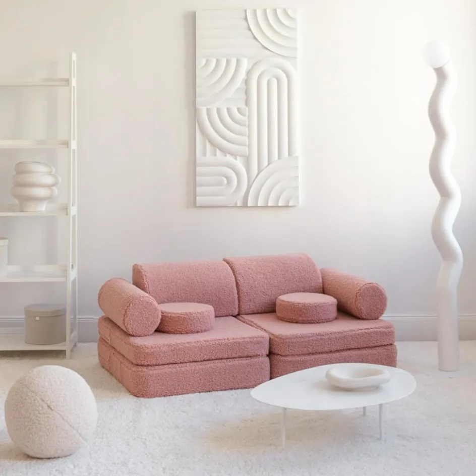 Canapé modulable Settee Guava Pink molletonné|Wigiwama