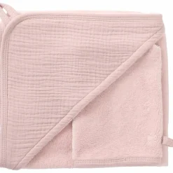 Clearance BB & Co Cape de bain + gant bambou et gaze pétale