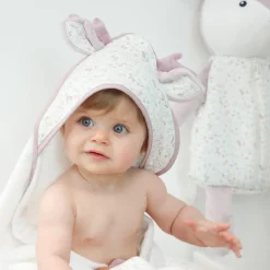 Cape de bain + gant Lilas (75 x 75 cm)|Domiva Clearance