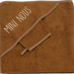 Cape de bain + gant Mini nous Camel (70 x 70 cm)|Trois Kilos Sept New