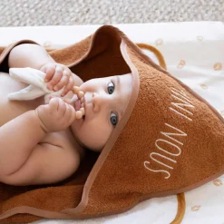 Cape de bain + gant Mini nous Camel (70 x 70 cm)|Trois Kilos Sept New