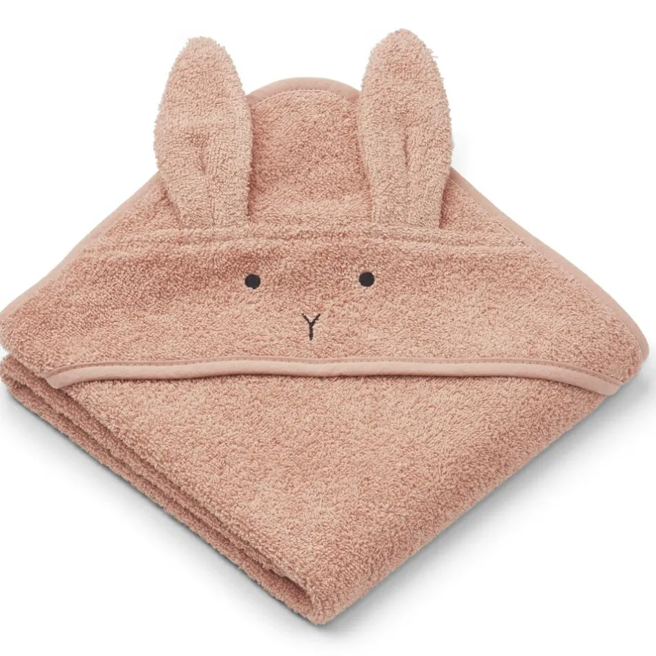 Cape de bain Albert Rabbit rose (70 x 70 cm)|Liewood New