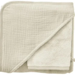 Cape de bain bambou + gant Mousse de lait (70 x 70 cm)|BB & Co Best