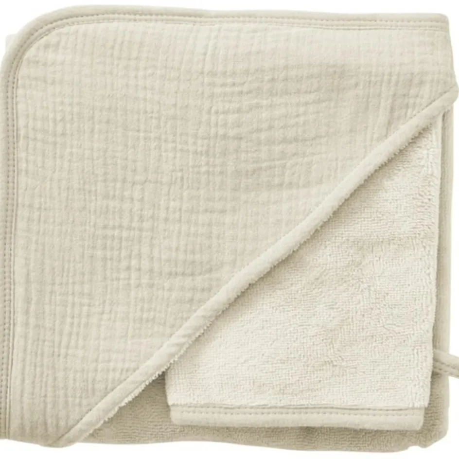 Cape de bain bambou + gant Mousse de lait (70 x 70 cm)|BB & Co Best