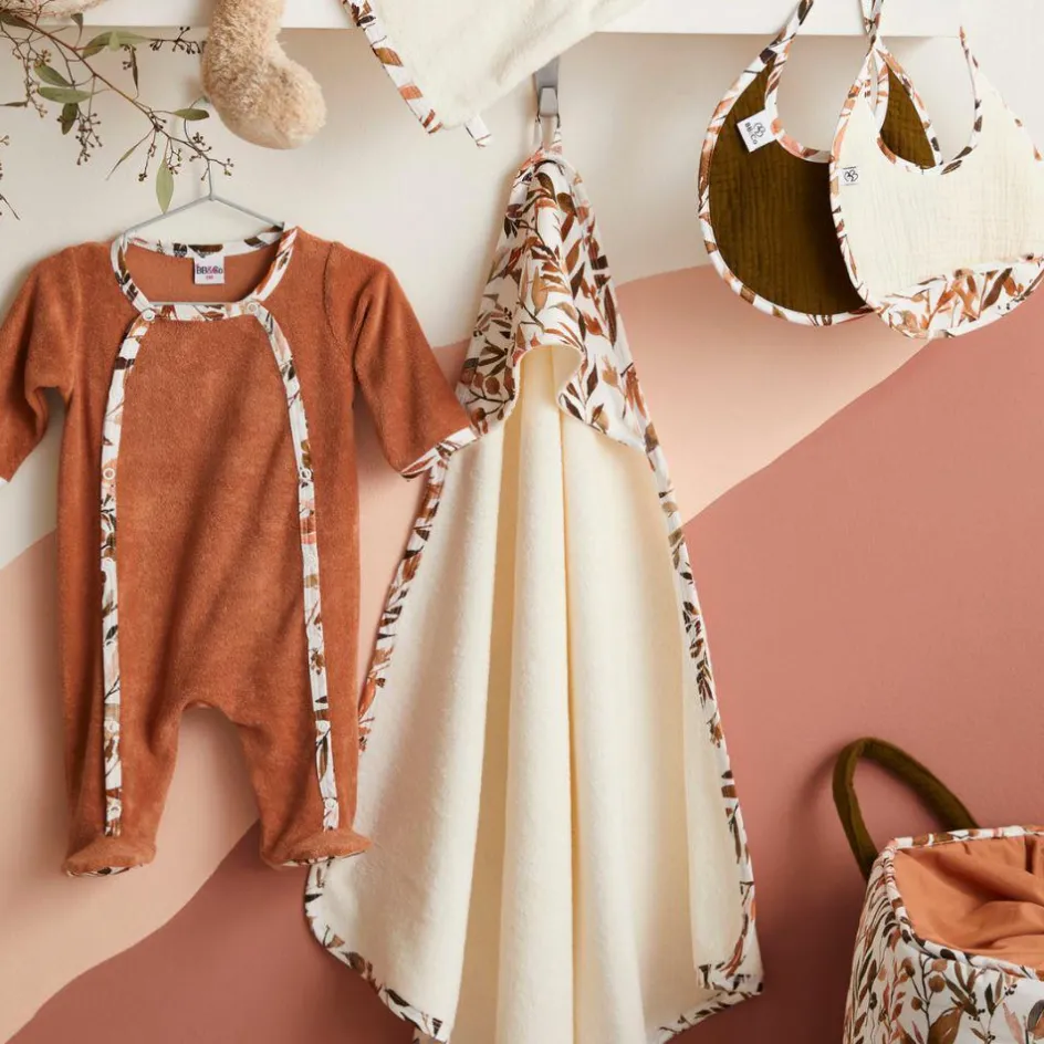 Cape de bain bambou + gant Caramel forest (70 x 70 cm)|BB & Co New