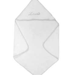 Cape de bain biais gris personnalisable (80 x 80 cm)|ANVIE Clearance