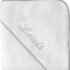 Cape de bain biais gris personnalisable (80 x 80 cm)|ANVIE Clearance