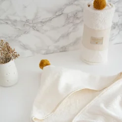 Cape de bain écru So cute (73 x 73 cm)|Nobodinoz Discount