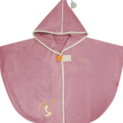 L'oiseau bateau Cape de bain cygne vieux rose personnalisable (0-5 ans)