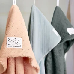 Best Lässig Cape de bain en mousseline-terry vert pétrole