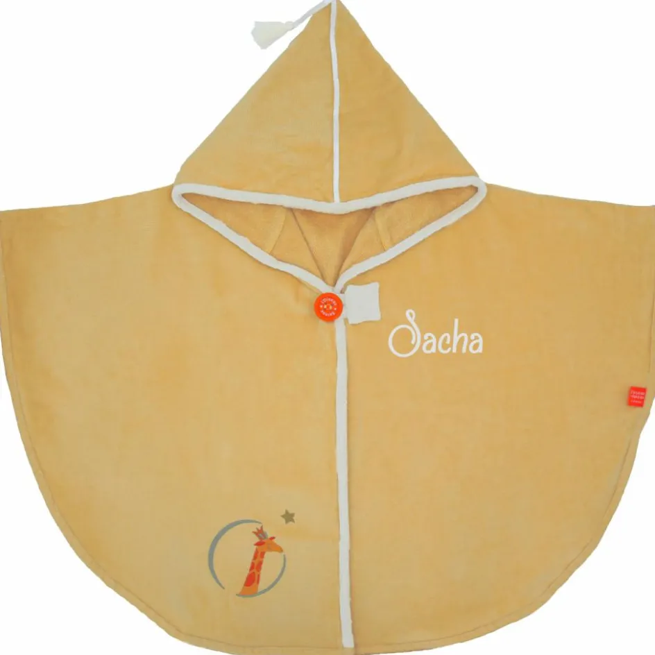 Hot L'oiseau bateau Cape de bain Girafe Vanille personnalisable (0-5 ans)