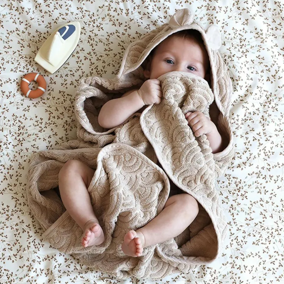 Cape de bain ours amande (80 x 80 cm)|Cam Cam Copenhagen New